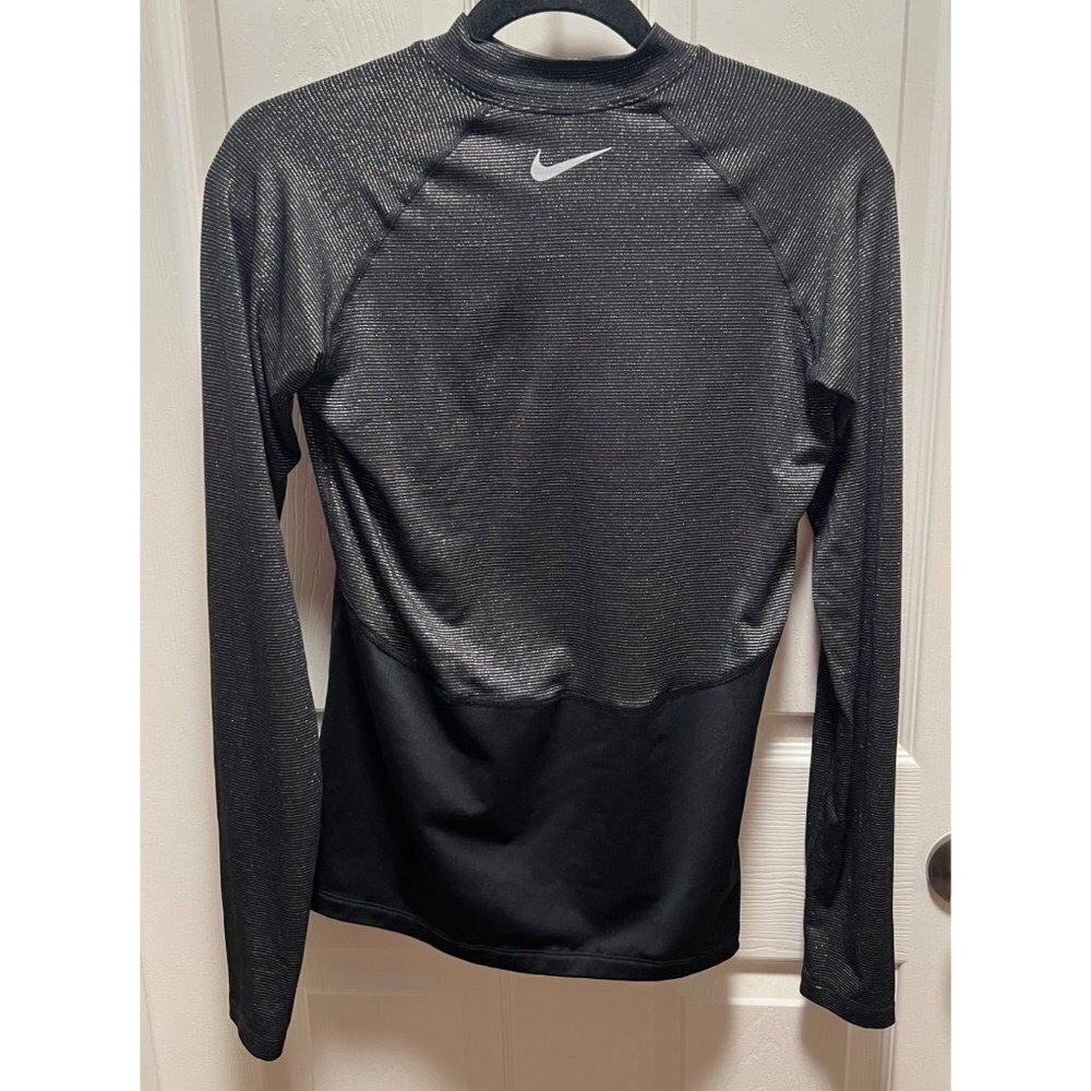 Nike |‎ Pro Women Warm Training Pullover Top AO9226-010 Sz M - Picture 2 of 8